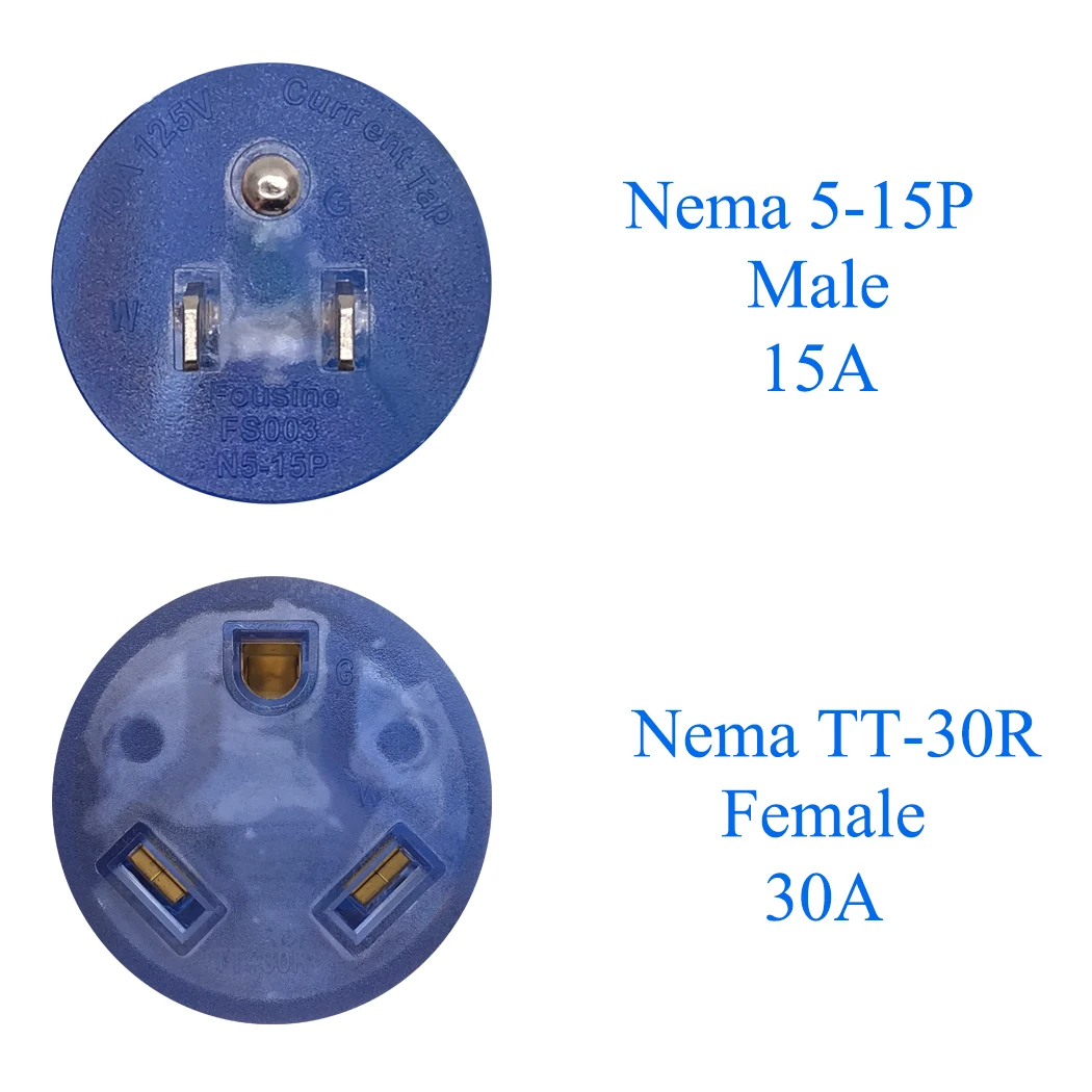 5-15P до TT-30R 15 до 50 amp Rv Электрический адаптер питания стандартный 15 Amp Male(5-15 p) до 30 AMP Female(Tt-30r