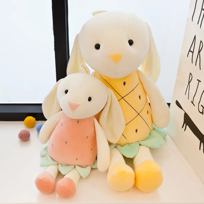 

Creative Fruit Rabbit Strawberry Pineapple Doll Plush Toys Pillow Girl'S Children Gift