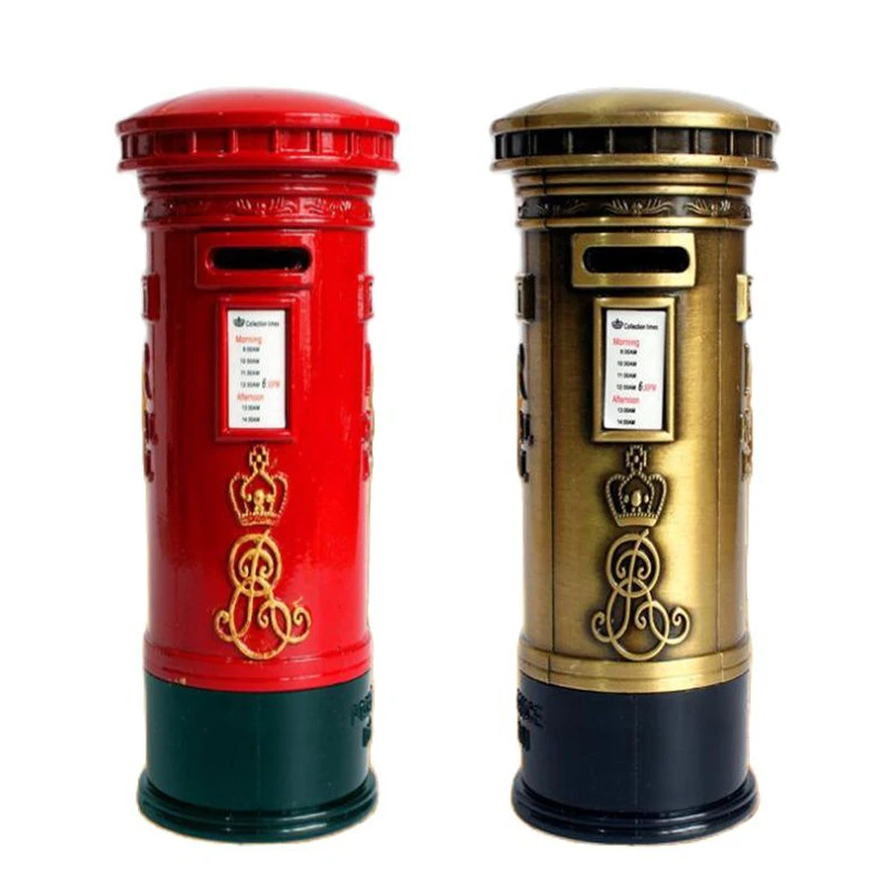 Retro Brittannië Londen Brons Rode Brievenbus Geld Spaarpot Besparing Doos Voor Munt Reizen Souvenir Home Decor Gift Ambachtelijke 18cm Jar|Spaarpotten| AliExpress