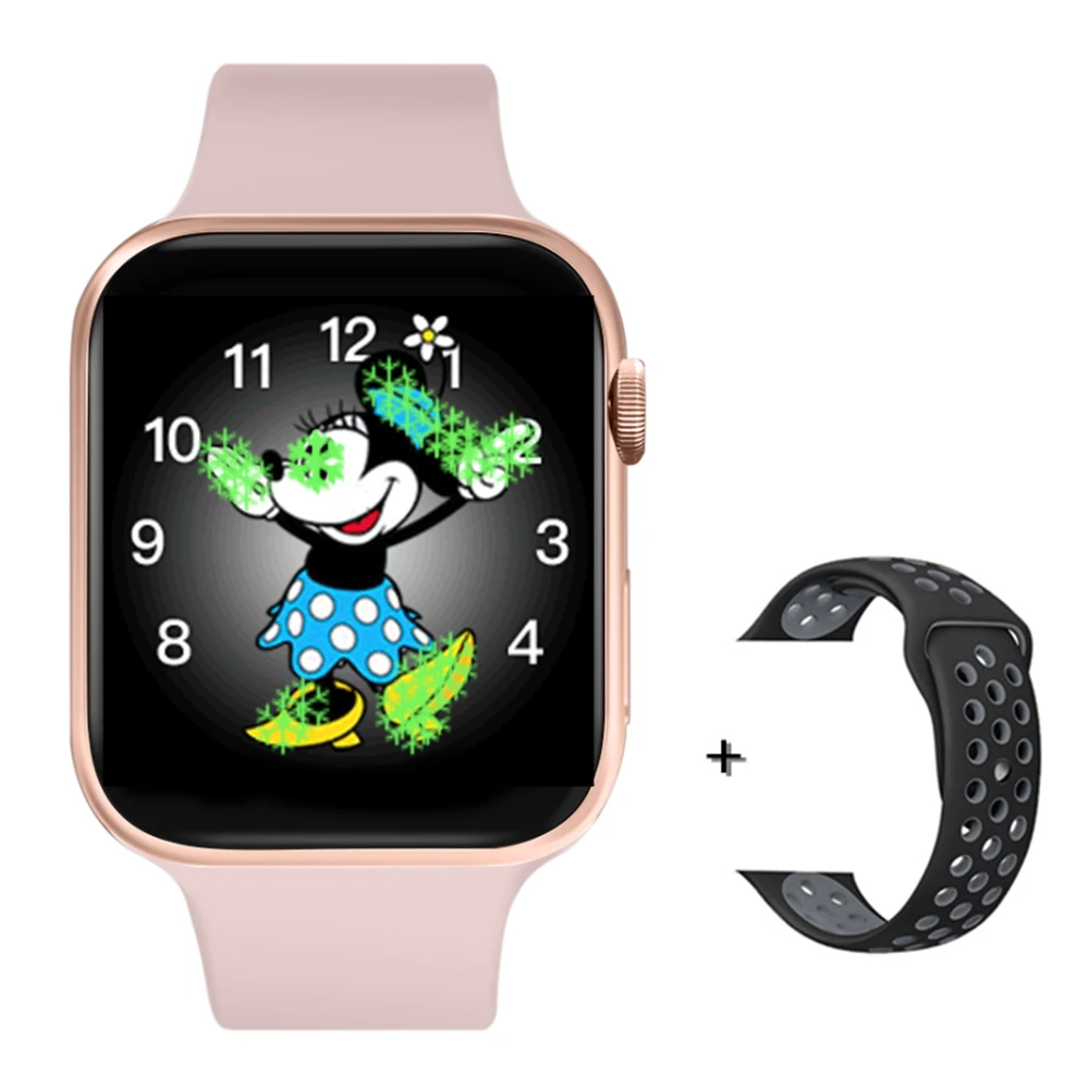 Pink add strap IWO 11 умные часы серии 5 1:1 44 мм gps Bluetooth Беспроводная зарядка спортивные фитнес-трекер умные часы для Apple Watch iPhone - Color: Pink add strap