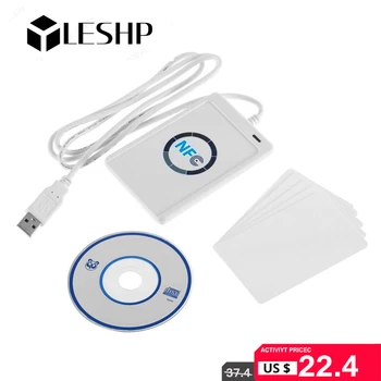 

NFC ACR122U RFID Smart Card Reader Writer Copier Duplicator Writable Clone Software USB S50 13.56mhz ISO/IEC18092+5pcs M1 Cards