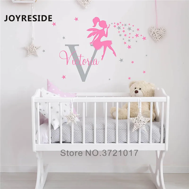 JOYRESIDE персонализированные названия стикер стены дома спальни Наклейки на стены с именем на заказ различные конструкции выбрать стены Sicker винил WM001 - Цвет: Design 1