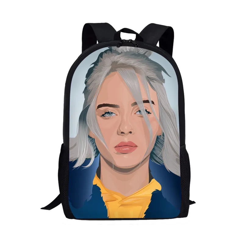 Школьные сумки с героями мультфильмов, детские рюкзаки Billie Eilish, Женский школьный рюкзак для подростков, девочек, рюкзак, детские рюкзаки, Mochila - Цвет: L5551C