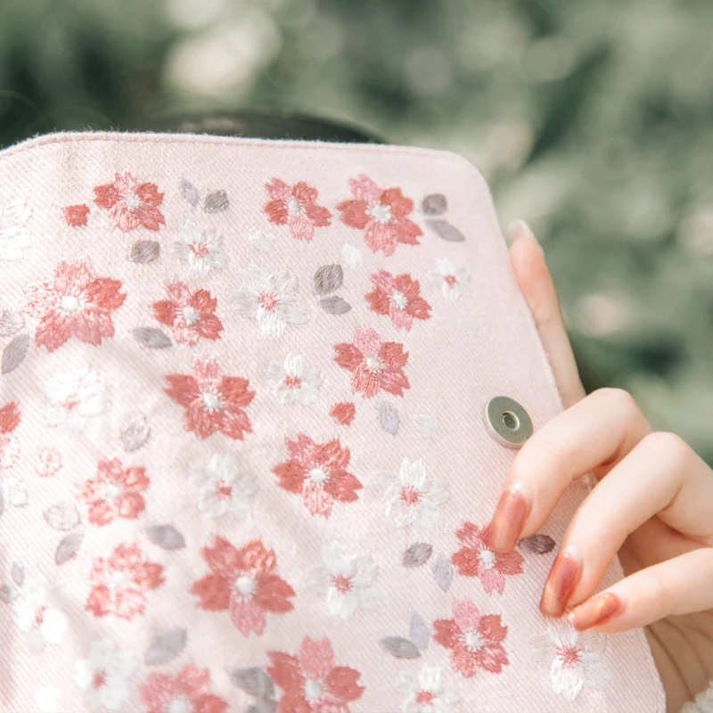Kinbor Cherry Blossoms Embroidery Cloth Cover Monthly Planner Months Diary Notebook Personal Agenda Planner A6 Kinbor Cherry Blossoms Embroidery Cloth Cover Monthly Planner Months Diary Notebook Personal Agenda Planner A6