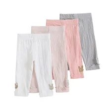 1 шт.; одежда для малышей; дышащие штаны с рисунком для девочек; леггинсы с рюшами; удобная одежда с рисунком кролика