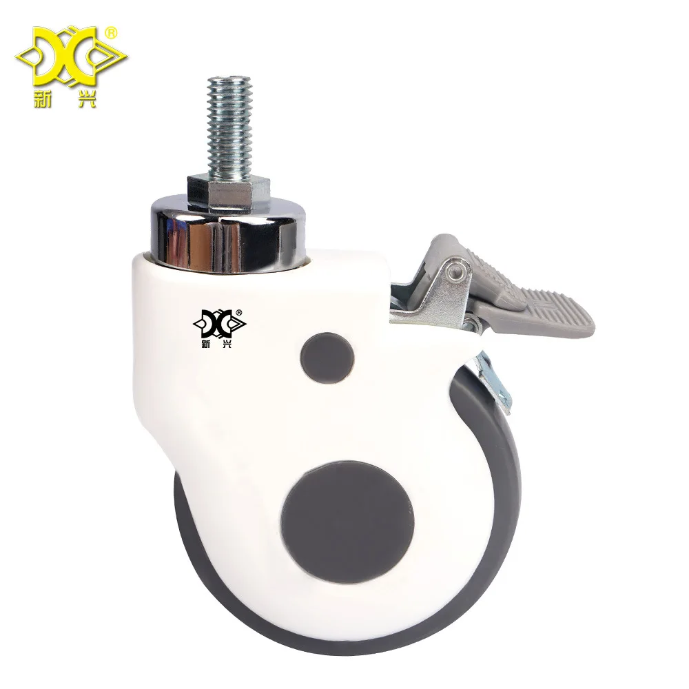 

Manufacturers Direct Selling 3-Inch Screw Medical Wheel Brake TPR Silent Wheel Medical Trolley Hospital Equipment Universal Whee