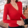 Knitting Sweaters Women 2022 Autumn Winter Pullovers Jumpers Ladies Sexy Low-cut Pull Femme Plus Size Well Elastic Woman Sweater ► Photo 3/6