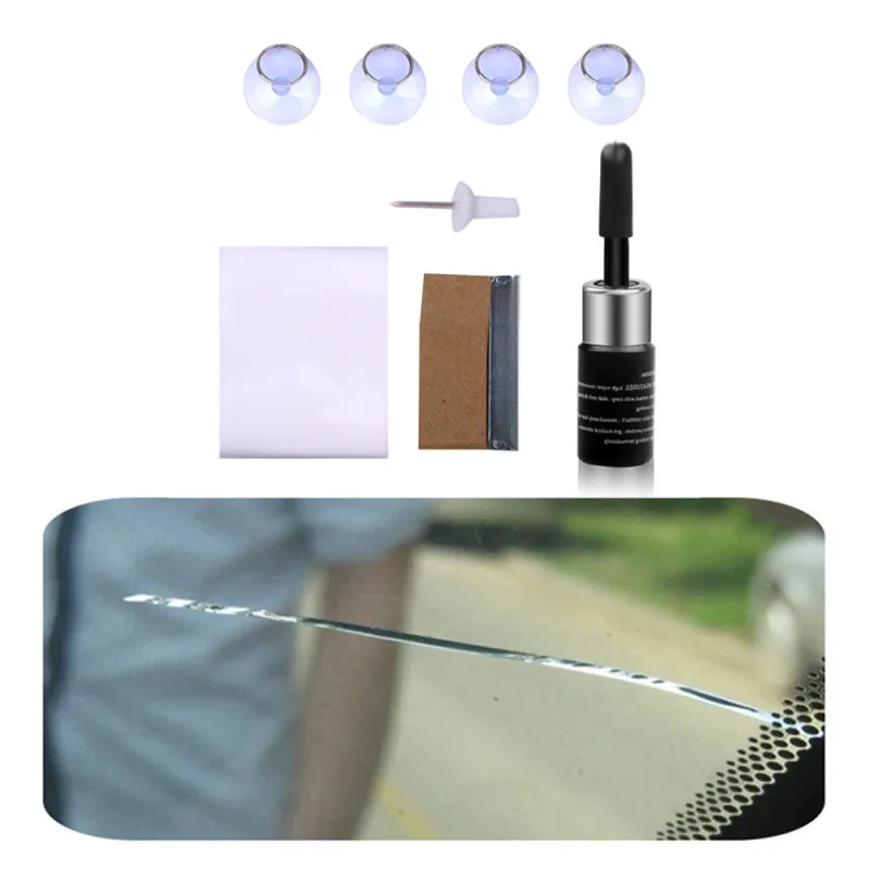 

Car Windshield Repair Tool DIY Car Window Repair Tools Window Glass Curing Glue Auto Glass Scratch Crack Restore Kit
