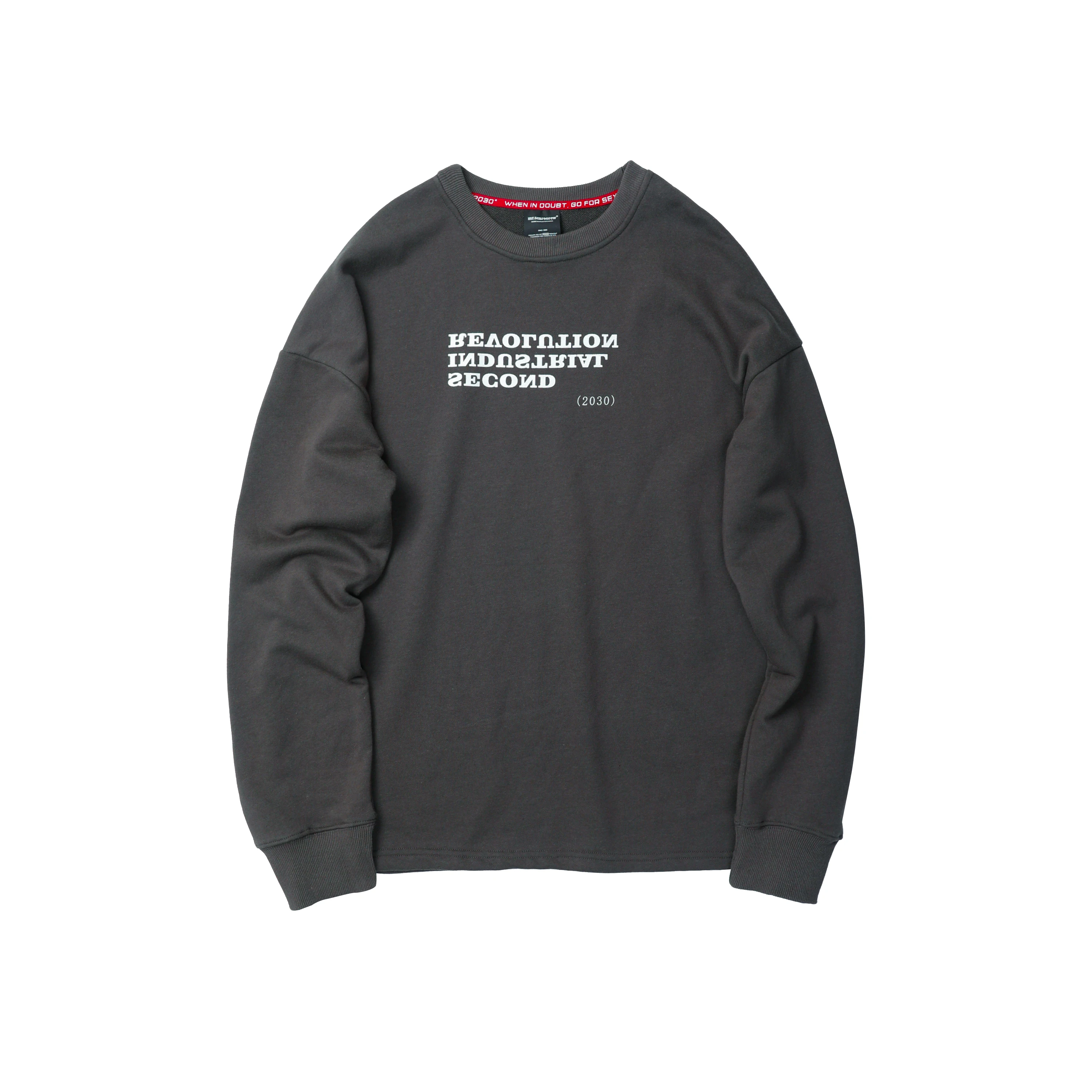 High Street Funny Print Sweatshirt Men Fall Winter Japanese Streetwear Harajuku Oversize Sweatshirt Mens