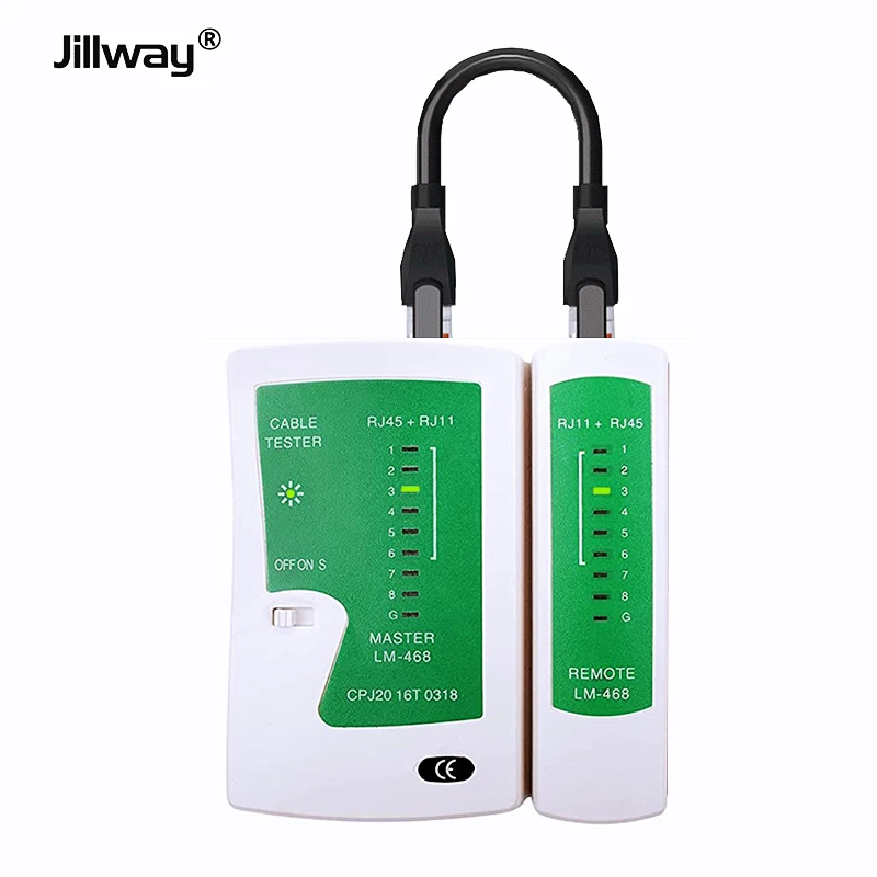 ethernet wire tester Jillway Network Cable Tester for LAN RJ45 RJ11 RJ12 CAT5 CAT6 CAT7 UTP Wire Test Networking Telephone Line Detector Tracker Tool lan cable tracer