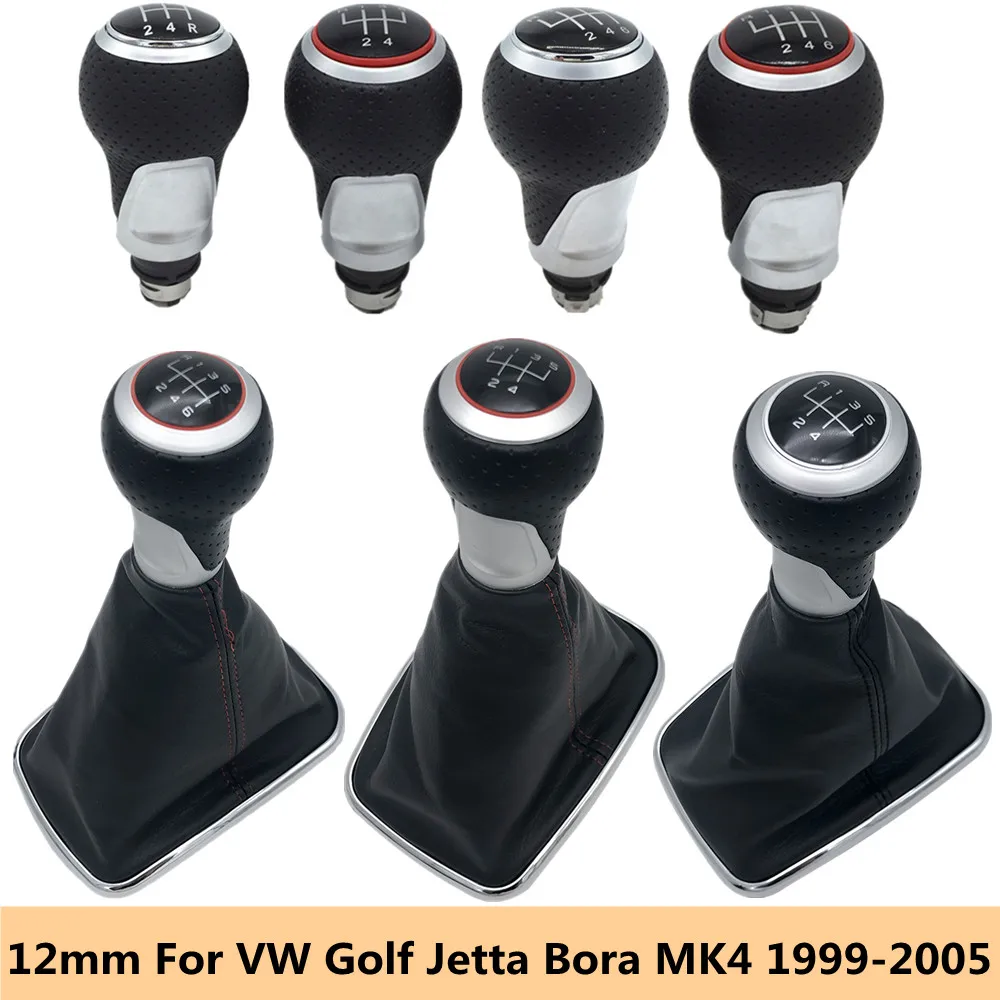 12mm For Volkswagen Vw Golf 4 Iv Mk4 Gti R32 Bora Jetta 19992005 Car Gear Shift Knob Gaiter