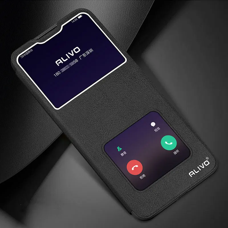 For OPPO A53 2020 Case Flip Luxury View Window Leather Book Cover CPH2127 Phone A 53 6.5&quot | Мобильные телефоны и