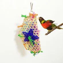Игрушечные попугаи игрушка птица шнуры игрушка бамбуковая плетеная матовая игрушка попугай бумажная щетка игрушка