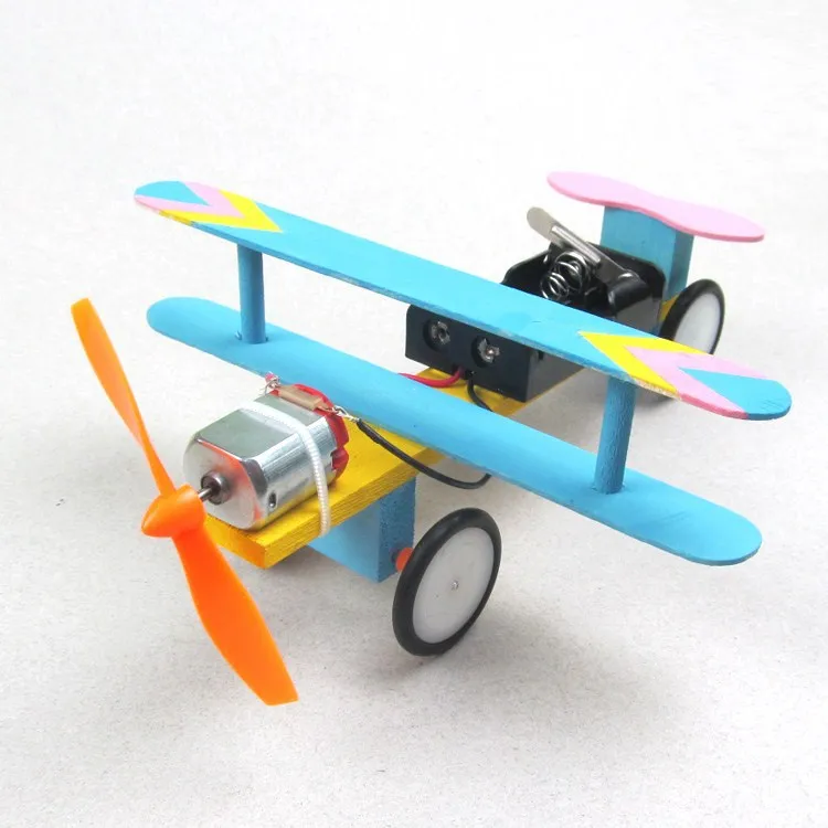 

Electric Sliding Airplane Small Production Science Experiment Toy Material DIY Material Box Popularization of Science Model Roll