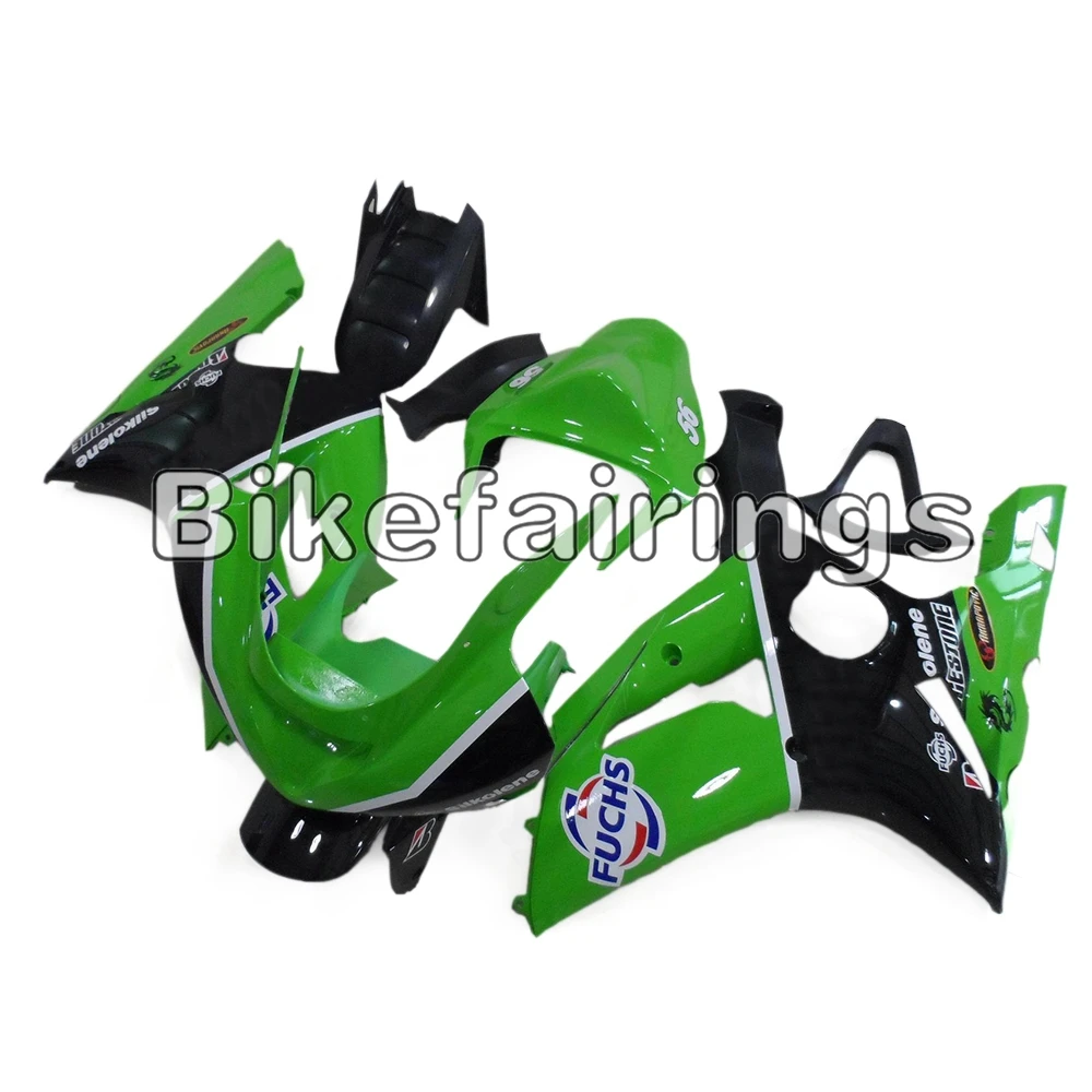 Инъекции полный комплект обтекателя для Kawasaki ZX6R 2003 2004 ZX-6R 03 04 ABS пластик мотоциклетный кузов Глянец зеленый FUCHS Cowlings