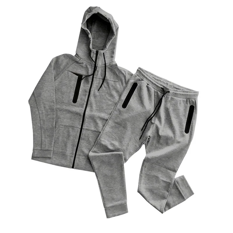 

2021 Men's New Fashion Leisure Sports Set Outdoor Running Training Fashion Simple All-Match Loose Long Sleeve Pants Two Sets