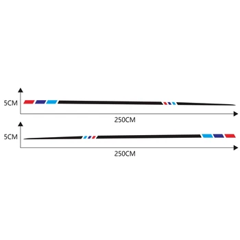 

stickers 2pcs Auto Tuning Accessories Car Side Stripe Stickers Vinyl Film Decals Car universal