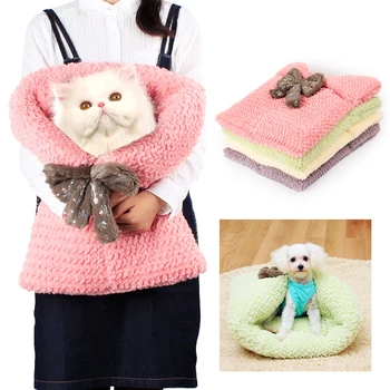 

Small Dog Pet Bed For Cats Dog Blanket Warmte Mat Cat Beds Travel Cat Mat Go Out Puppy Dog Bag Soft Plush Cat Sleeping Bag