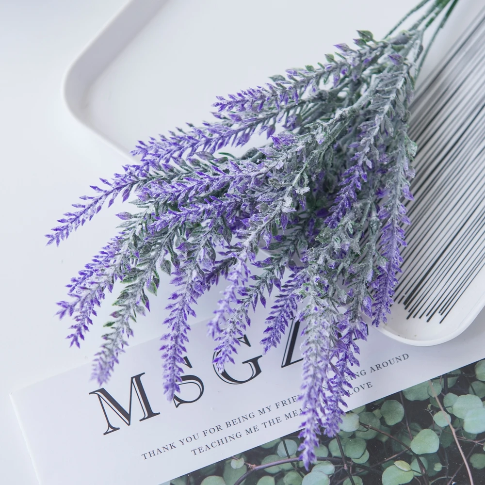 

Artificial Flowers Navidad Purple Plastic Lavender Vases for Home Decor Christmas Accessories Wedding decorative DIY Fake Plants