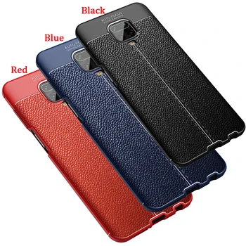 

50pcs/lot Anti-Slip Slim Soft TPU Skin Armor Litchi Anti-Shock Case For Xiaomi Redmi Note 9 Pro Max