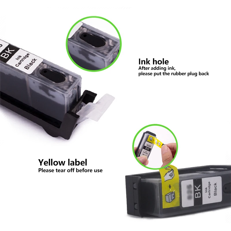 PGI 525 Заполняемые картриджи для чернил совместимые с Canon PIXMA MG6150 MG5250 MG8150 MG8250 IP4850 IP4950