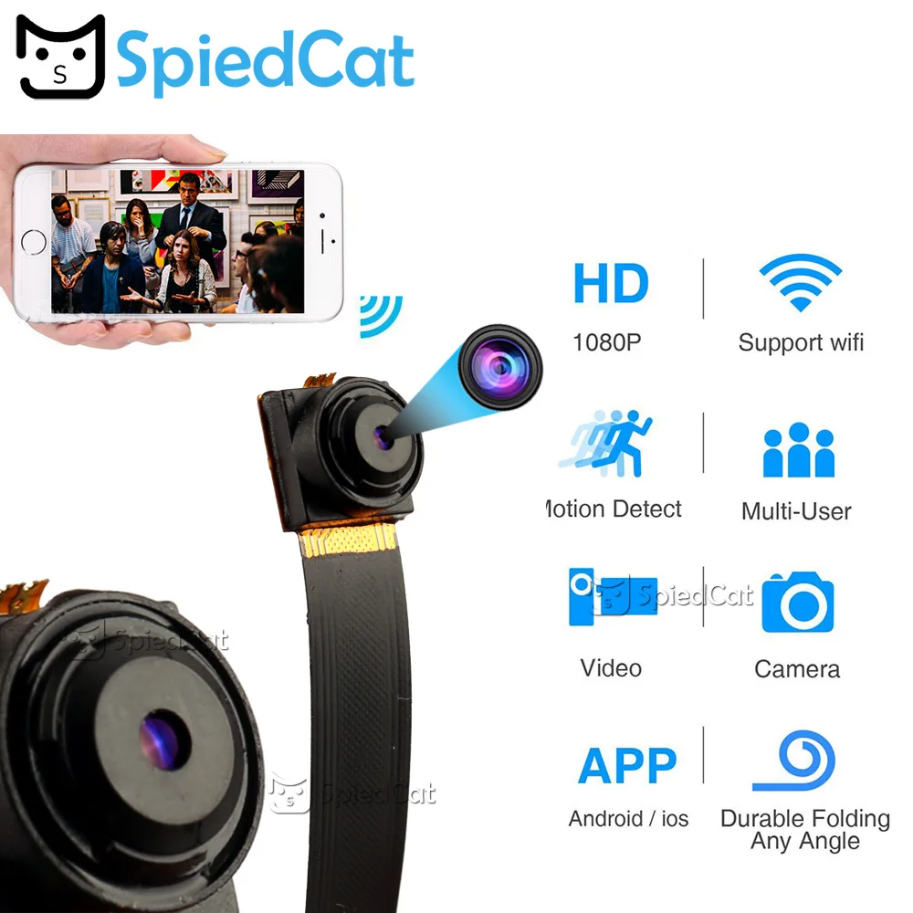 1080P Full HD H.264 ультра мини Wi-Fi гибкая камера видео аудио рекордер детектор движения