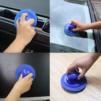 

round Car waxing sponge artifact waxing device hand polishing tool crystal coated handle cotton thick special