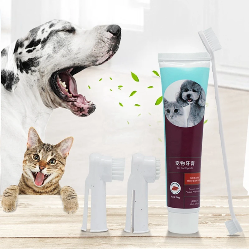 Ensemble De Brosse A Dents Pour Animaux Domestiques Au Gout De Bœuf Menthe Laiteux Pour Chiot Dentifrice Pour Chien Chat Doigts De Secours Soins En Gros Aliexpress