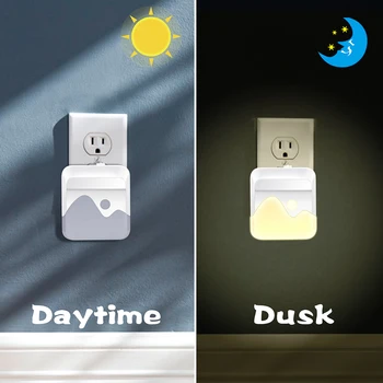 

Dimmable LED Night Light Night Light Mini EU/US Plug Novelty Bedroom Lamp For Baby Warm&Cold Light LED Lamp With Sliding Button
