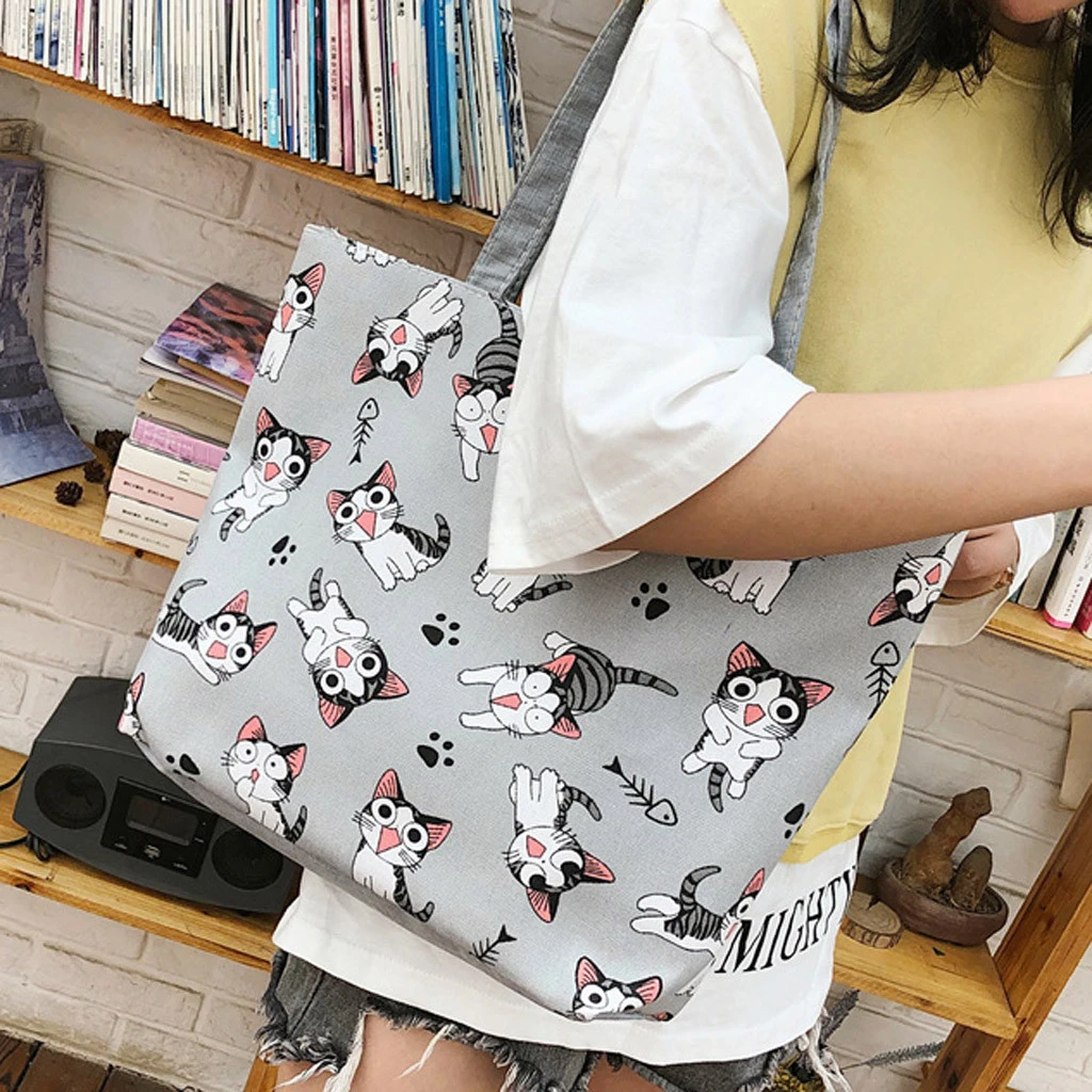 Fashion Durable Women Student Canvas Tote Single Shoulder Bag Tote Check Plaid Female Flax Eco Reusable Shoulder Shopper 820