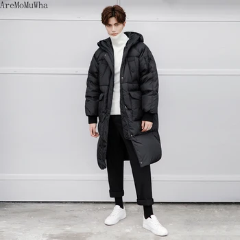 

Bread Clothes Japanese Men's Hooded Cotton-padded Clothes Trend Loose Mid-length Large Cotton-padded Clothes Jacket Thickening