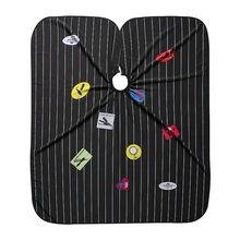 Ретро вертикальный полосатый черный салон стиль ткань парикмахерский фартук платье парикмахер-стилист накидка для стрижки волос для прически