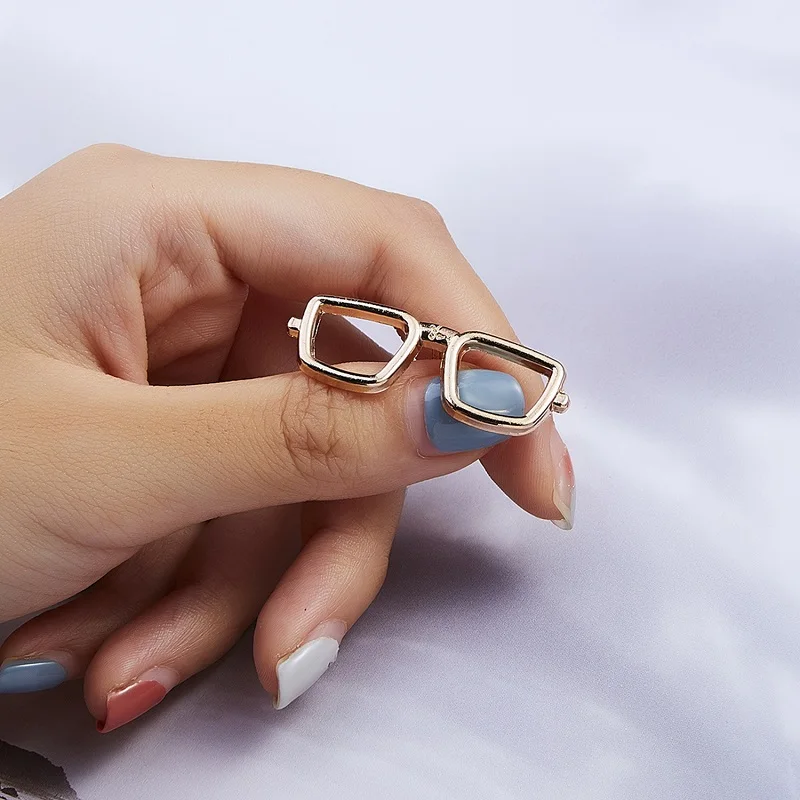 Enamel Brooches Pin Glasses Sunglasses Frame Badge Clothing Accessories for Women Men