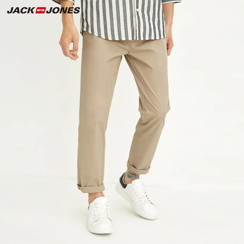 JackJones мужские хлопковые повседневные эластичные брюки мужская одежда 218314541