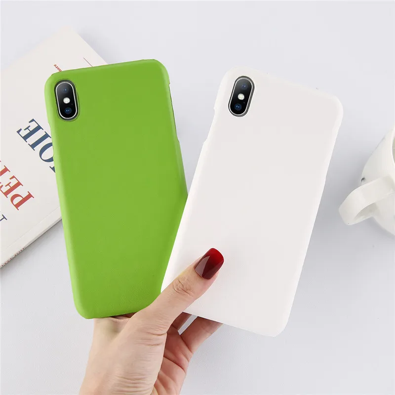 

Ottwn Glossy Candy Color Phone Case For iPhone X XR XS Max Protective Hard PC Case For iPhone 6 6s 7 8 Plus Cover Back Cases