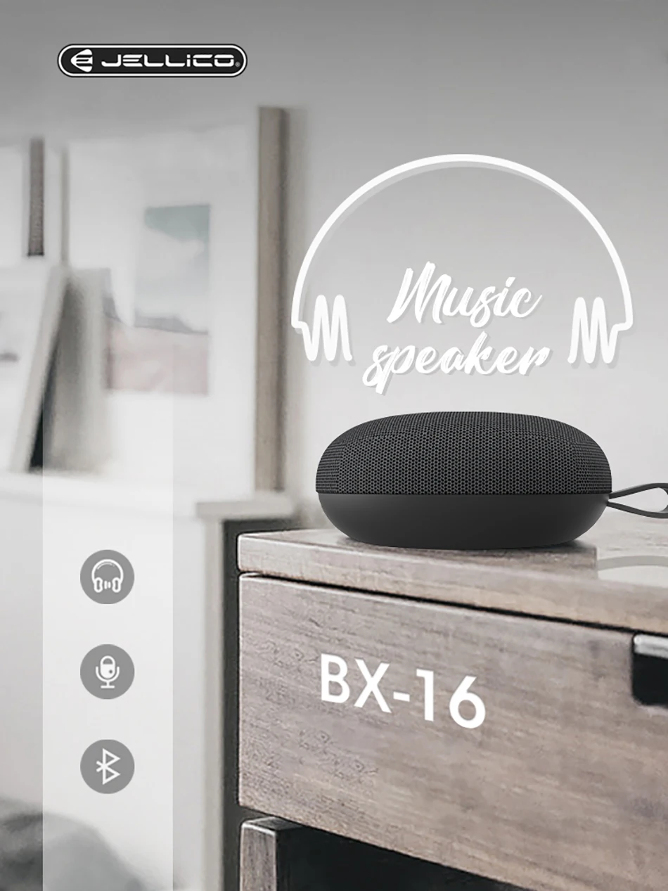 Jellico динамики и микрофон с Bluetooth модулем портативный супер бас беспроводной динамик Bluetooth 4,2 3D цифровой звук Handfree с TF картой Aux