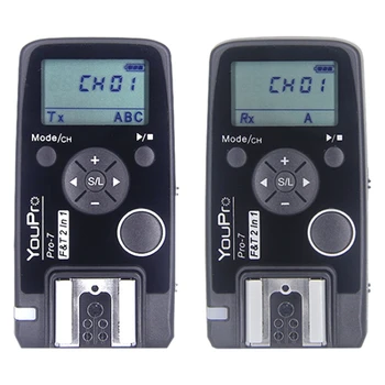 

YouPro Camera Remote Control Timing Wireless Shutter Cable Studio Light Trigger Remote Transceiver Integration for Canon