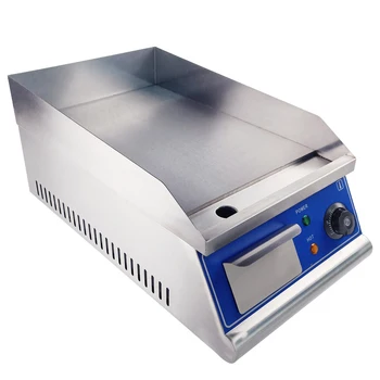 

Commercial Electric Griddle Hotplate Chip Fryer Grill Flat Pan Electric Grill Griddle For Kitchen Restaurant