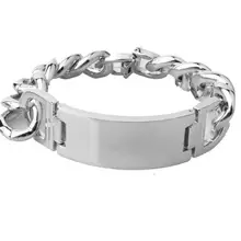 Высокое количество полированной нержавеющей стали 316L браслет в стиле "панк" Серебро Цвет цепи Шарм гладкой ID браслеты для превосходные мужские ювелирные украшения