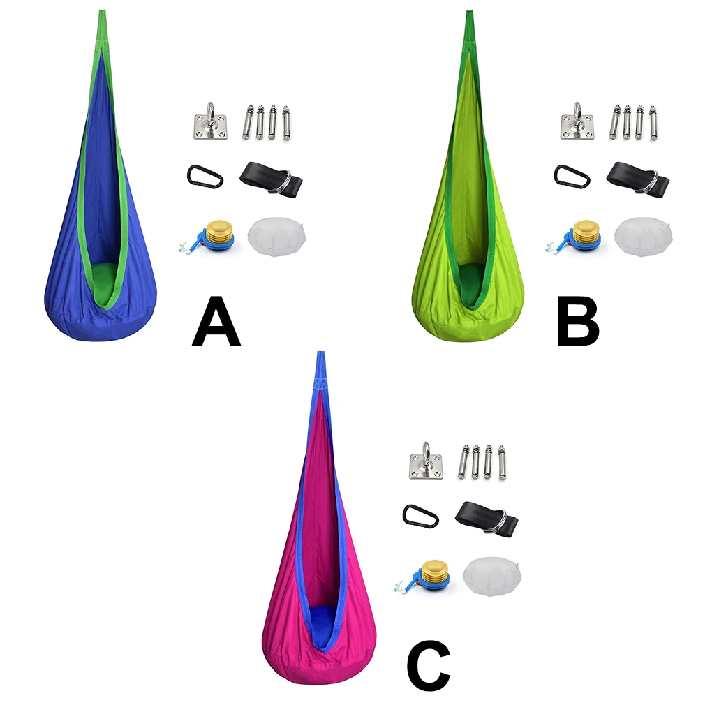 

Детское кресло-качели, подвесное кресло из хлопка, для взрослых, для использования в помещении и на улице, розово-красного цвета