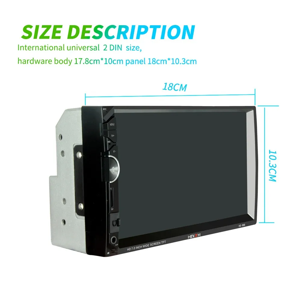 HEVXM HE-888 7 дюймов HD Автомобильный BT Mp5 плеер Mp3 FM одна машина для iOS для Android