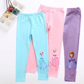 

Frozen Elsa Leggings for Kids Girls Autumn 2019 Snow White Cartoon Leggins Girls Children Long Pants Frozen Elsa Leggings