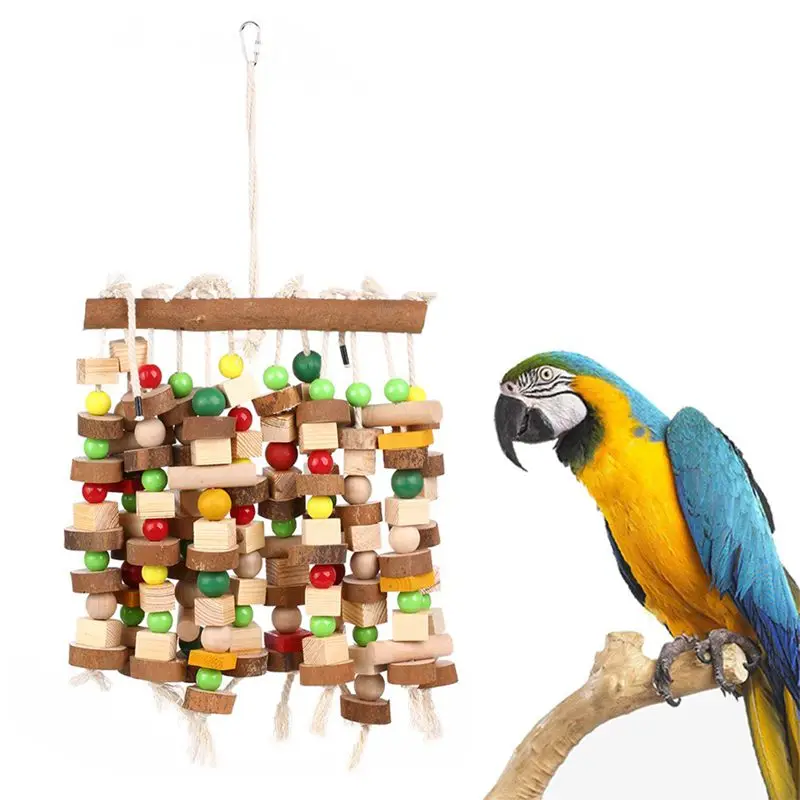 

Bird Chewing Toy Large Medium Parrot Cage Bite Toys African Grey Macaws Cockatoos Eclectus