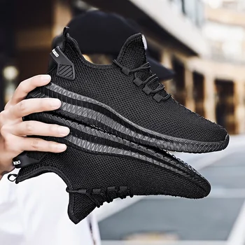 

Black Sneakers Men Shoes Men Casual Shoes Light Weight Walking Running Shoes Outdoor Leisure Trainers shoes Zapatillas Hombre