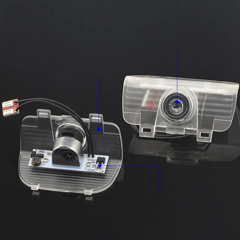 Светодиодный проектор для двери автомобиля с изображением призраков, приветственный светильник, 3D лазерная лампа с логотипом