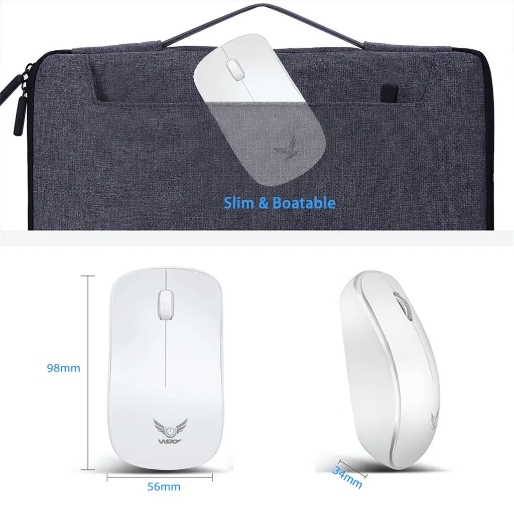 ZERODATE T16 Wireless Mouse USB Receiver Optical Sensor For PC Laptop Tablets