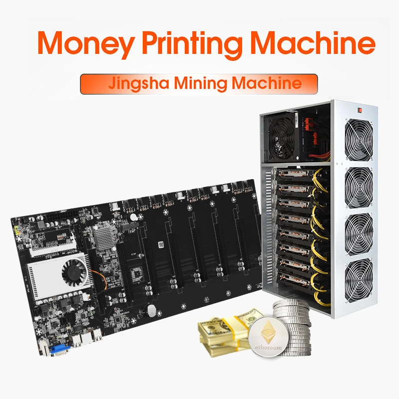 Mining Motherboard 8 Gpu Mainboard With Cpu Crypto Ethereum Bitcoin Riserless Btc 37 Mining Expert Board Miner Gigabit Network Motherboards Aliexpress