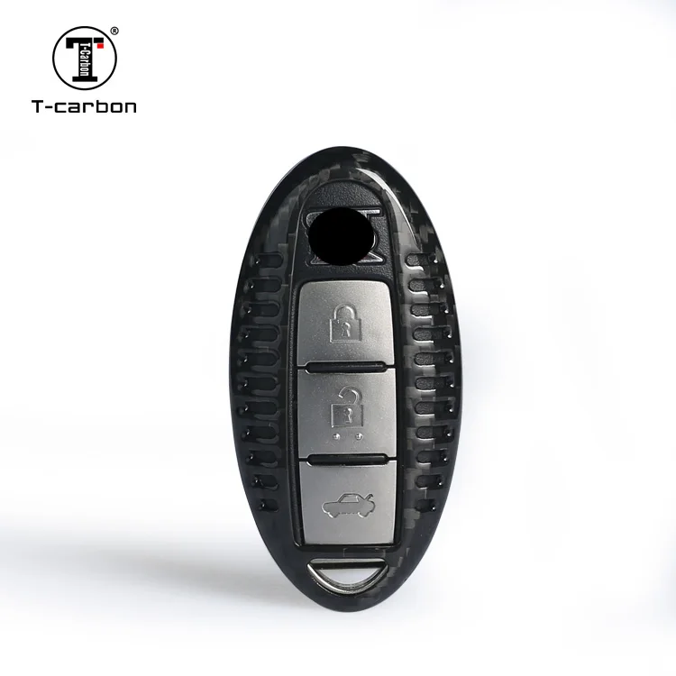 Carbon fiber black Т-углеродные запчасти для мотоцикла аксессуары чехол для ключей черный для Nissan 2005-2008 Infiniti FX35 FX4 Модифицированная сумка для ключей автомобильные аксессуары - Color Name: Carbon fiber black