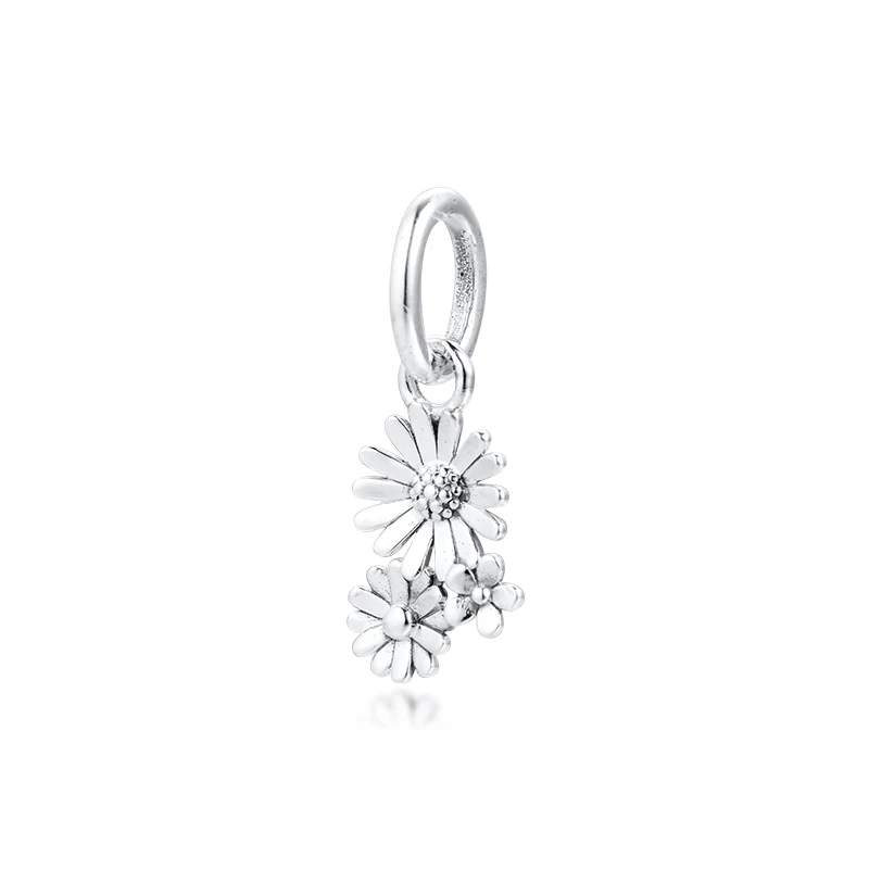 

acsesoris for women Daisy Flower Bouquet Dangle Charm Sterling Silver Jewelry Fits silver 925 bracelets For Woman DIY Beads