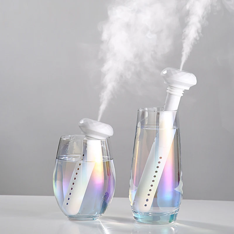 

ELOOLE USB Portable Air Humidifier Diamond Bottle Aroma Diffuser Humidifier For Home Office Humidification Detachable Mist Maker
